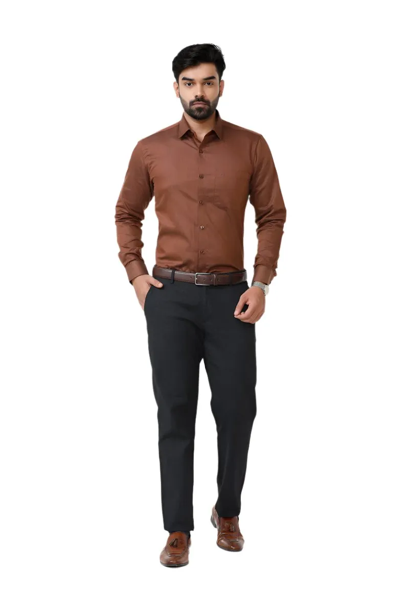 Luxor - Brown Formal Shirts for Men | Ariser