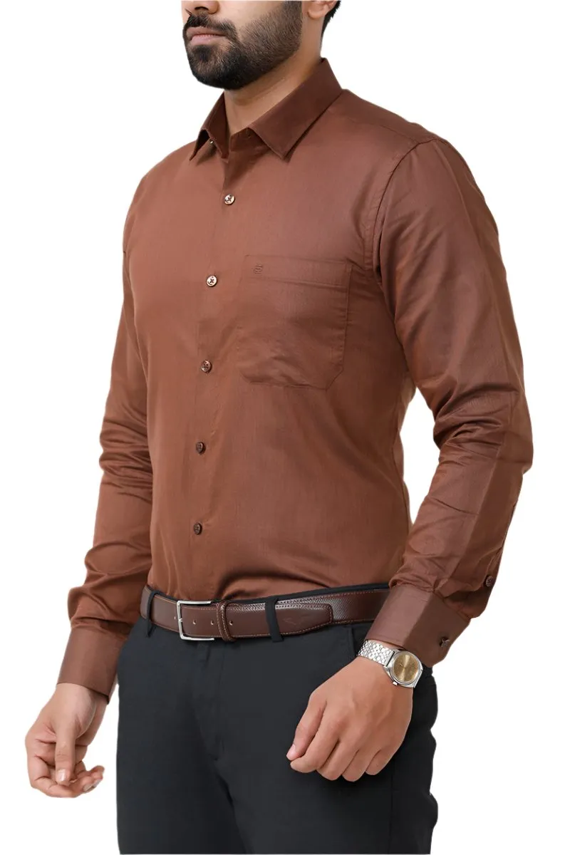 Luxor - Brown Formal Shirts for Men | Ariser