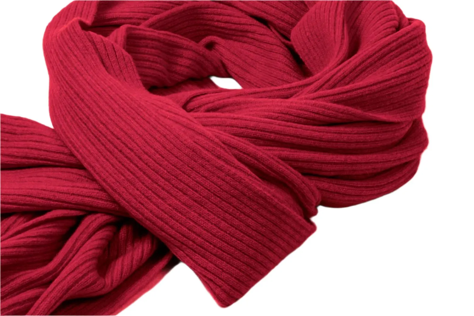 Luxurious Ribbed Cashmere Scarf
