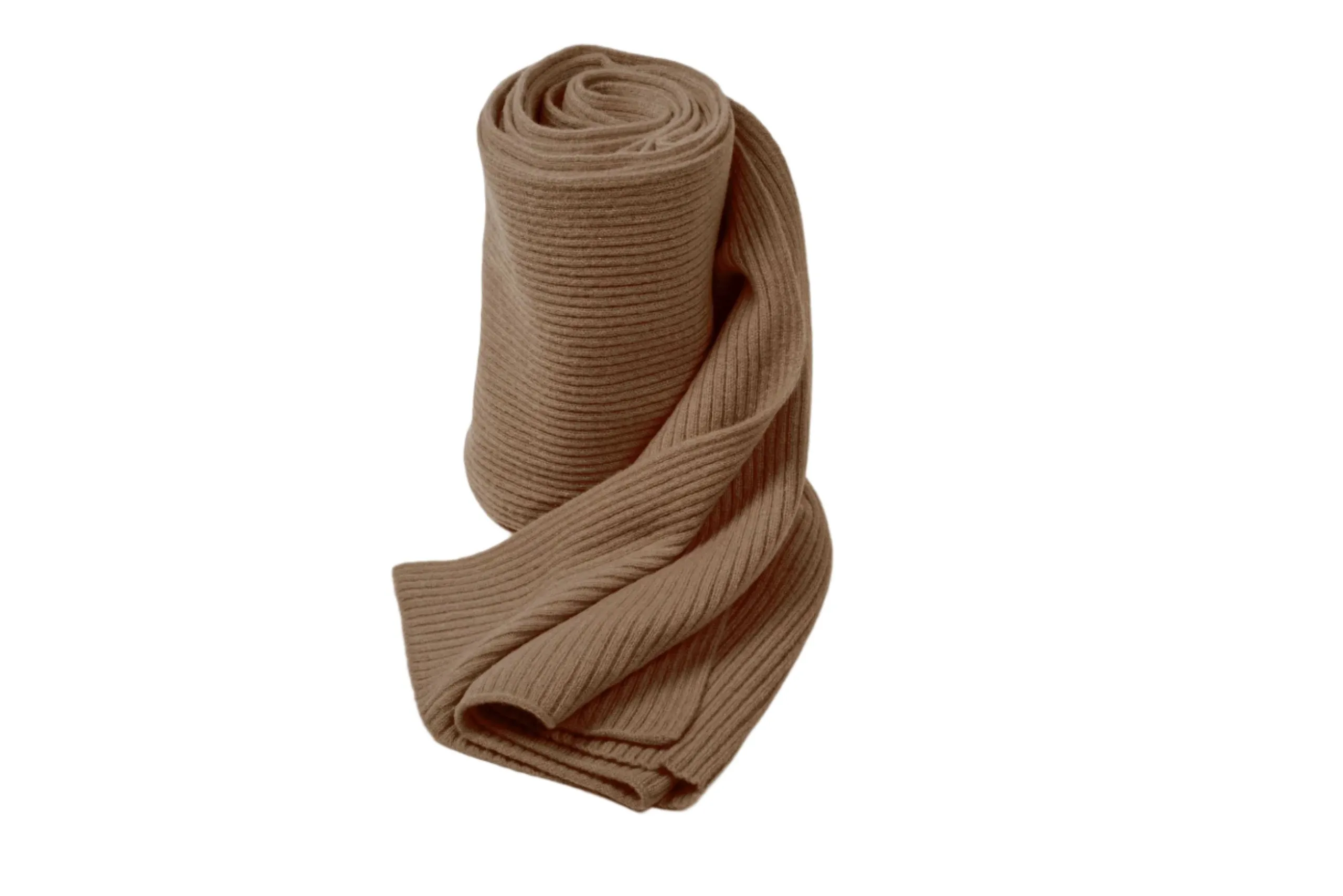 Luxurious Ribbed Cashmere Scarf
