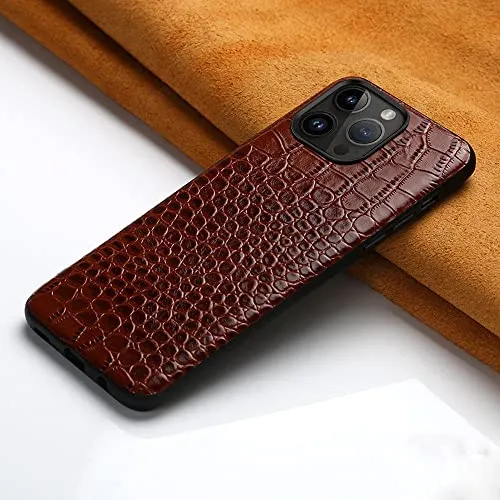 Luxury Cowhide Genuine Leather Phone Case For Apple IPhone