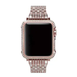 Luxury Diamond Case Matching Strap Stainless Steel Strap