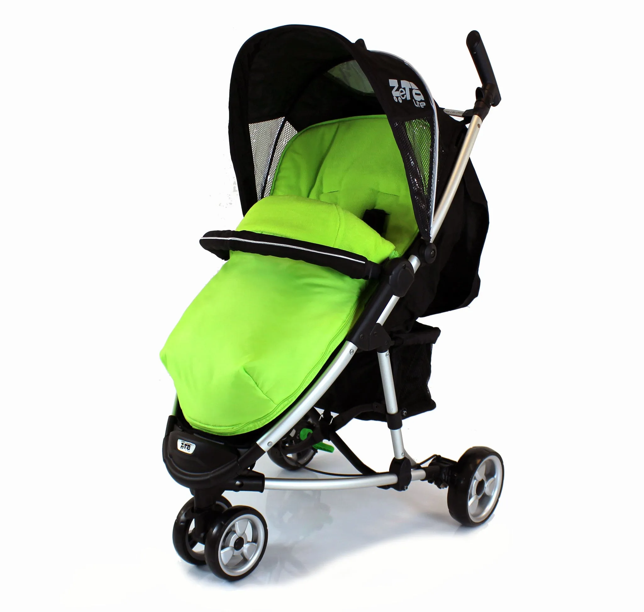 Luxury Fleece Lined Footmuff Lime Green Pouches For Quinny Zapp Xtra