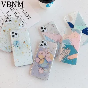 Luxury Gold Foil Silicone Phone Case for Iphone 11