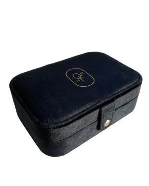Luxury Velvet Jewellery Case with Compact Mirror