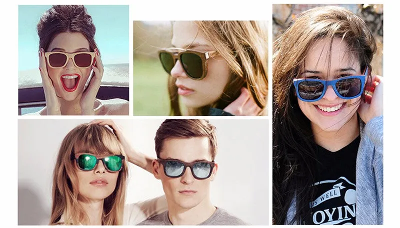 Luxury Vintage Wooden Sunglasses