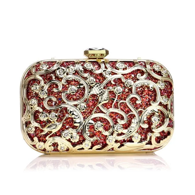 Luxury Women Evening Metal Clutch