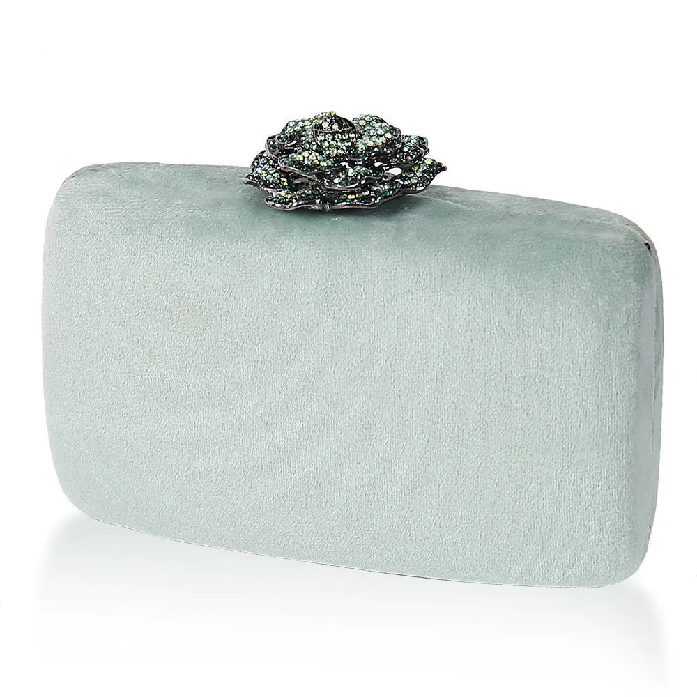 Luxy Moon Designer Purse and Handbag Flower Lock Elegant Evening Clutch