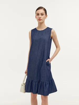 Lyocell A-Line Women Midi Vest Dress