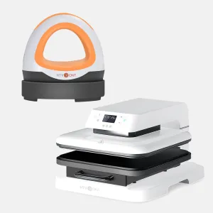 [Machine Bundle] HTVRONT Auto Heat Press Machine 15" x 15" 110V   Mini Heat Press Machine