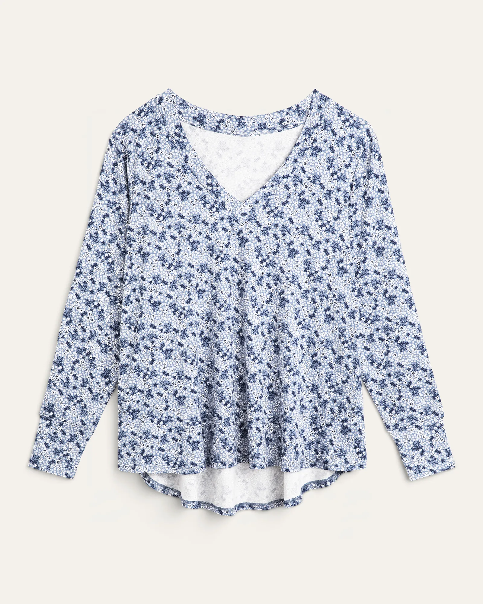 Maci Featherweight Long Sleeve Top | Light Blue