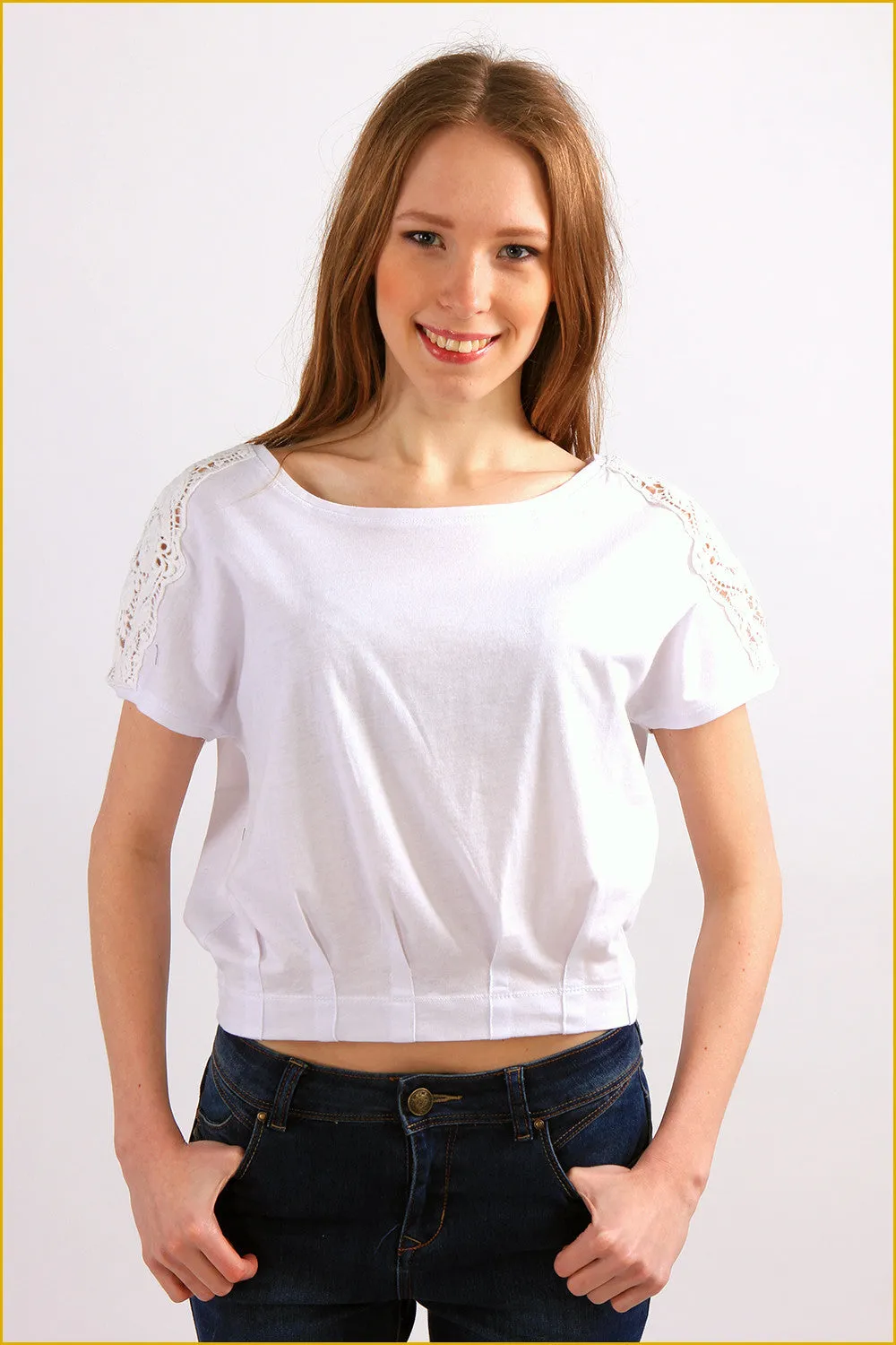 Macramé Detail Crop top