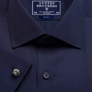 Made 2 Order - Navy Sateen Shirt