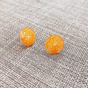 Magik "Orange Slice" Shrinky Dink Stylish Ear Stud