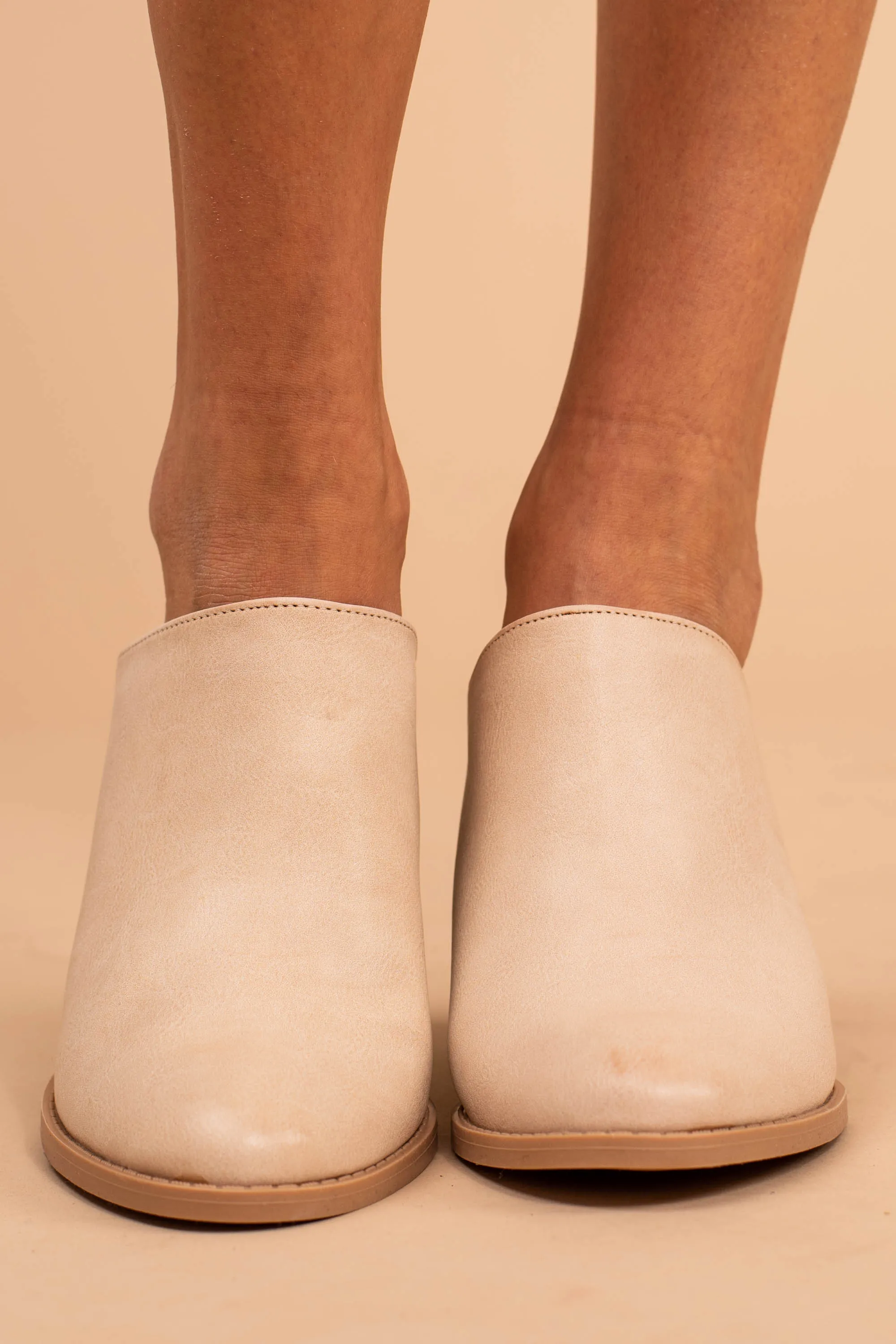 Making Plans Blush Pink Heeled Mules