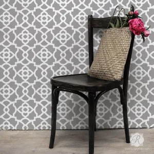 Mamounia Moroccan Trellis Wall Stencil