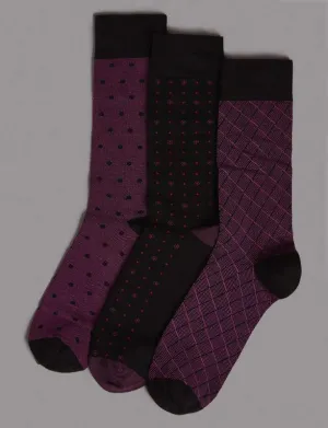 M&S Men 3 Pairs Modal Bland Socks T10/9891