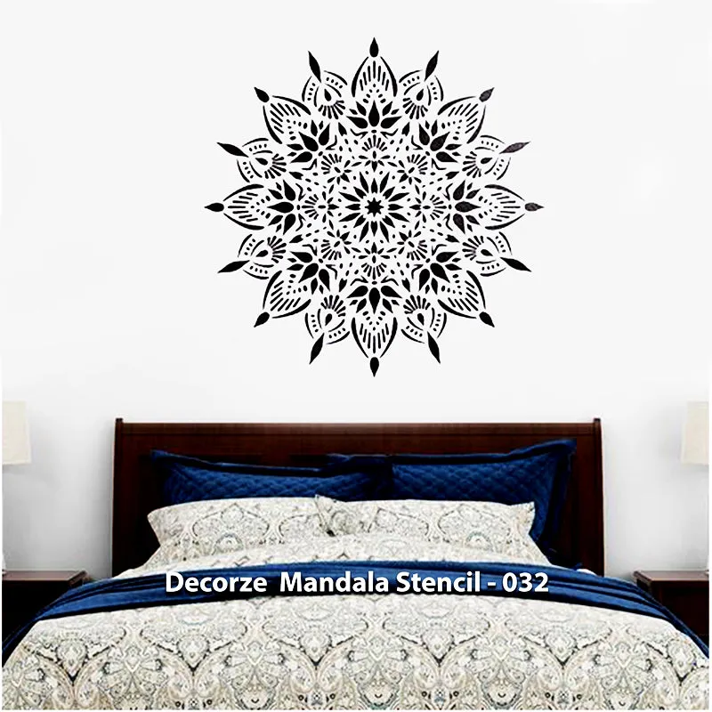 Mandala Art Stencils | Mandala Pattern for flat surfaces | Decorze Mandala Stencils 032