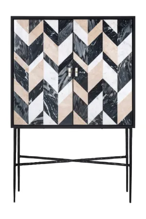 Marble Chevron Cabinet | OROA Rostelli