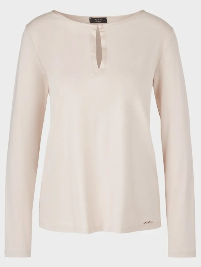 Marc Cain Collections Elegant Long Sleeve Top In Soft Blossom VC 48.36 J14 COL 157