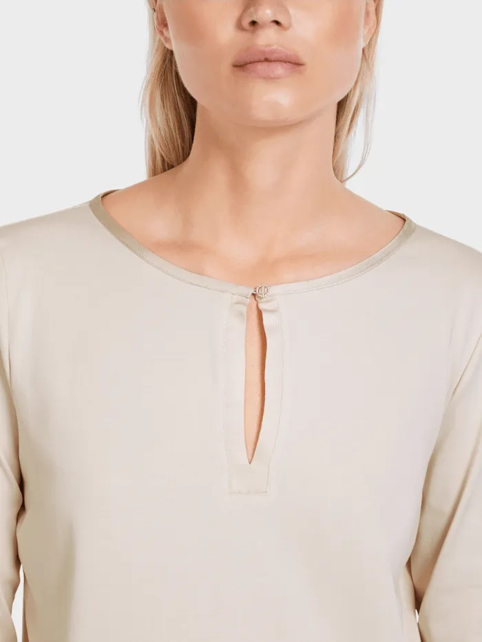 Marc Cain Collections Elegant Long Sleeve Top In Soft Blossom VC 48.36 J14 COL 157
