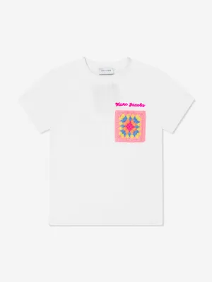MARC JACOBS Girls Crocheted Pocket T-Shirt in White