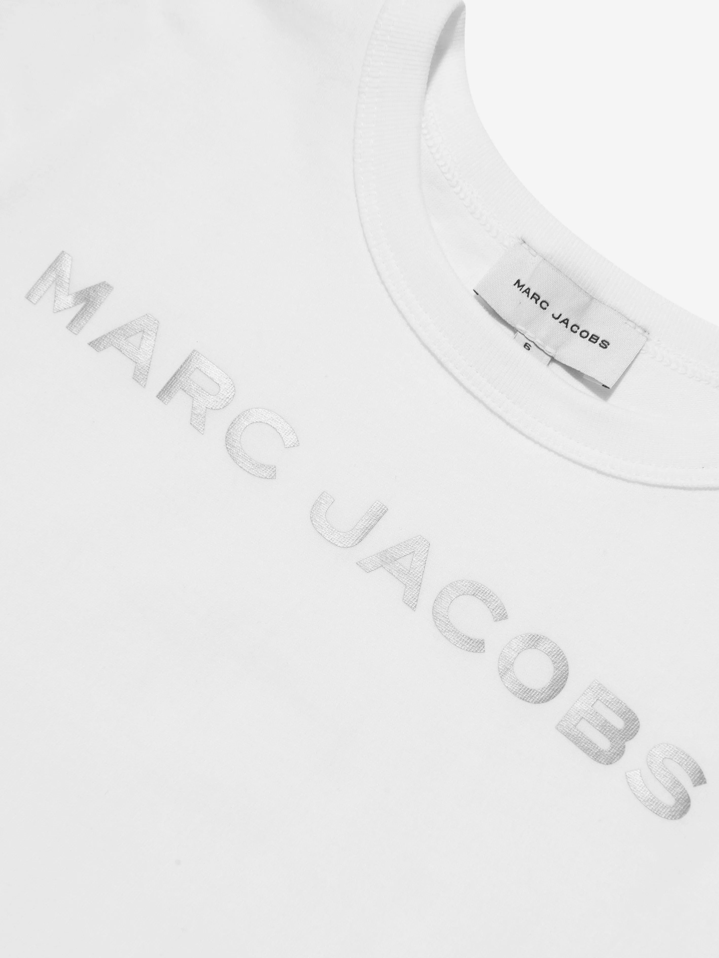 MARC JACOBS Girls Logo Cropped T-Shirt in White
