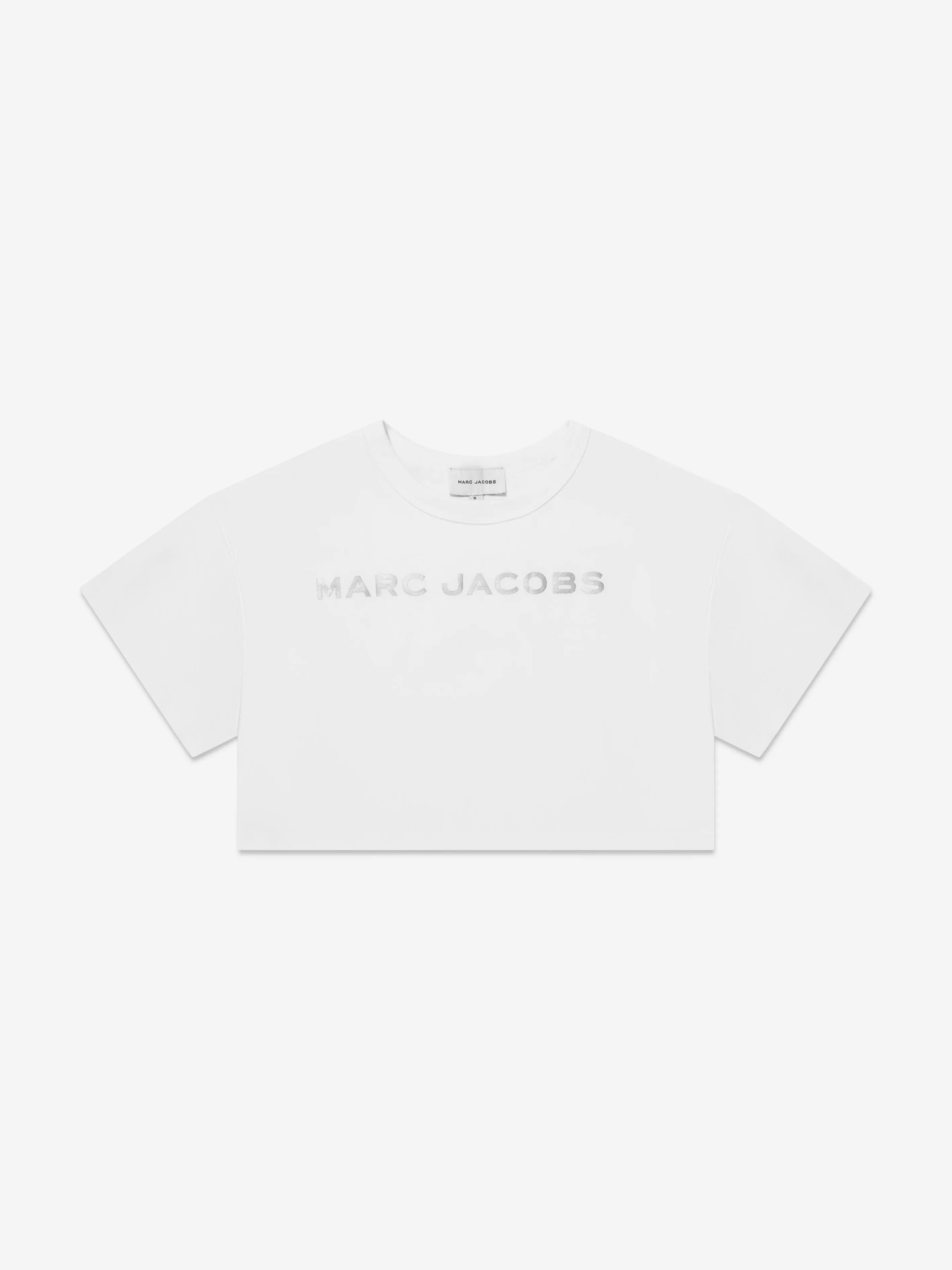 MARC JACOBS Girls Logo Cropped T-Shirt in White