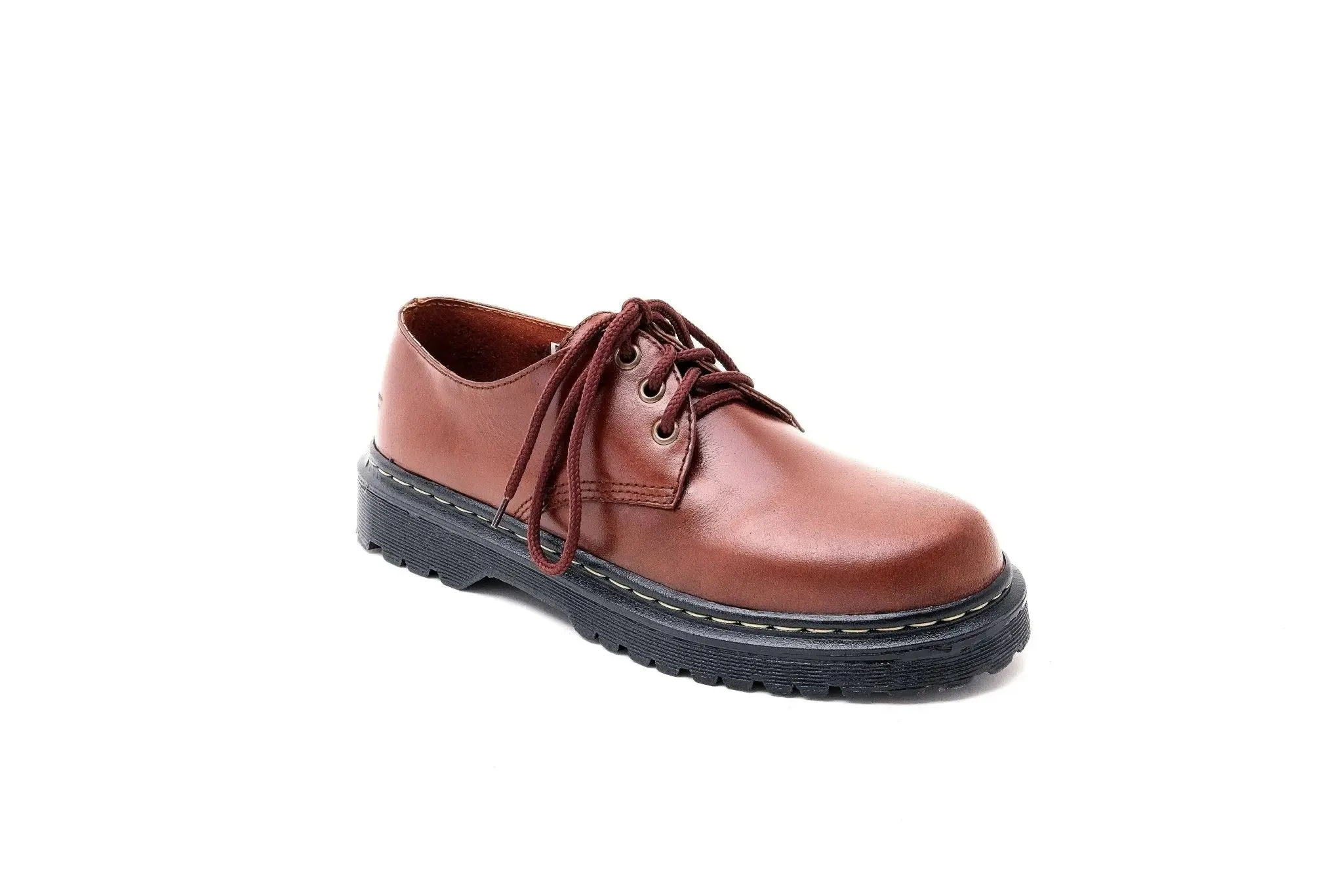 MARCELINO Low Cut Leather Riding Boots - Walnut