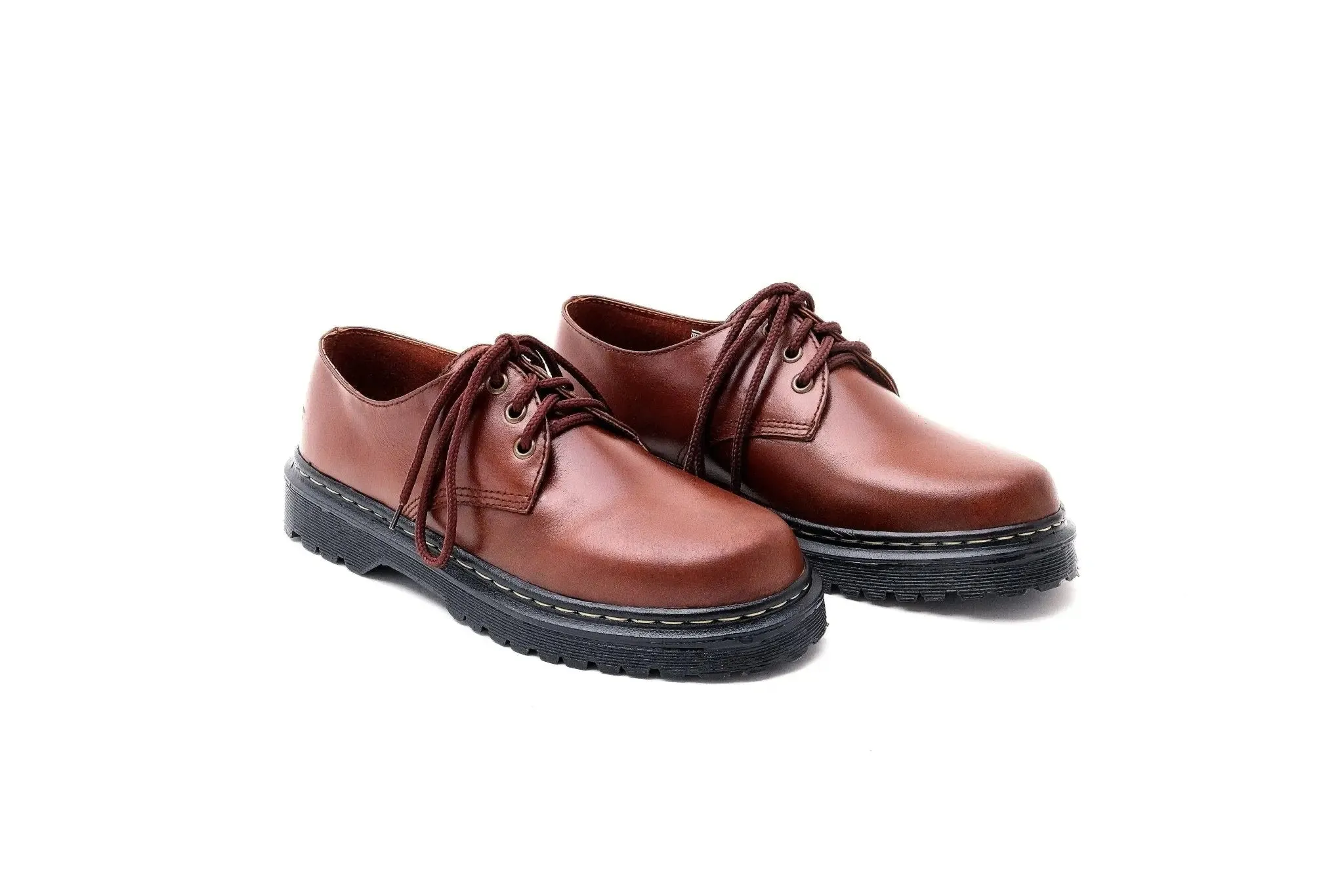 MARCELINO Low Cut Leather Riding Boots - Walnut