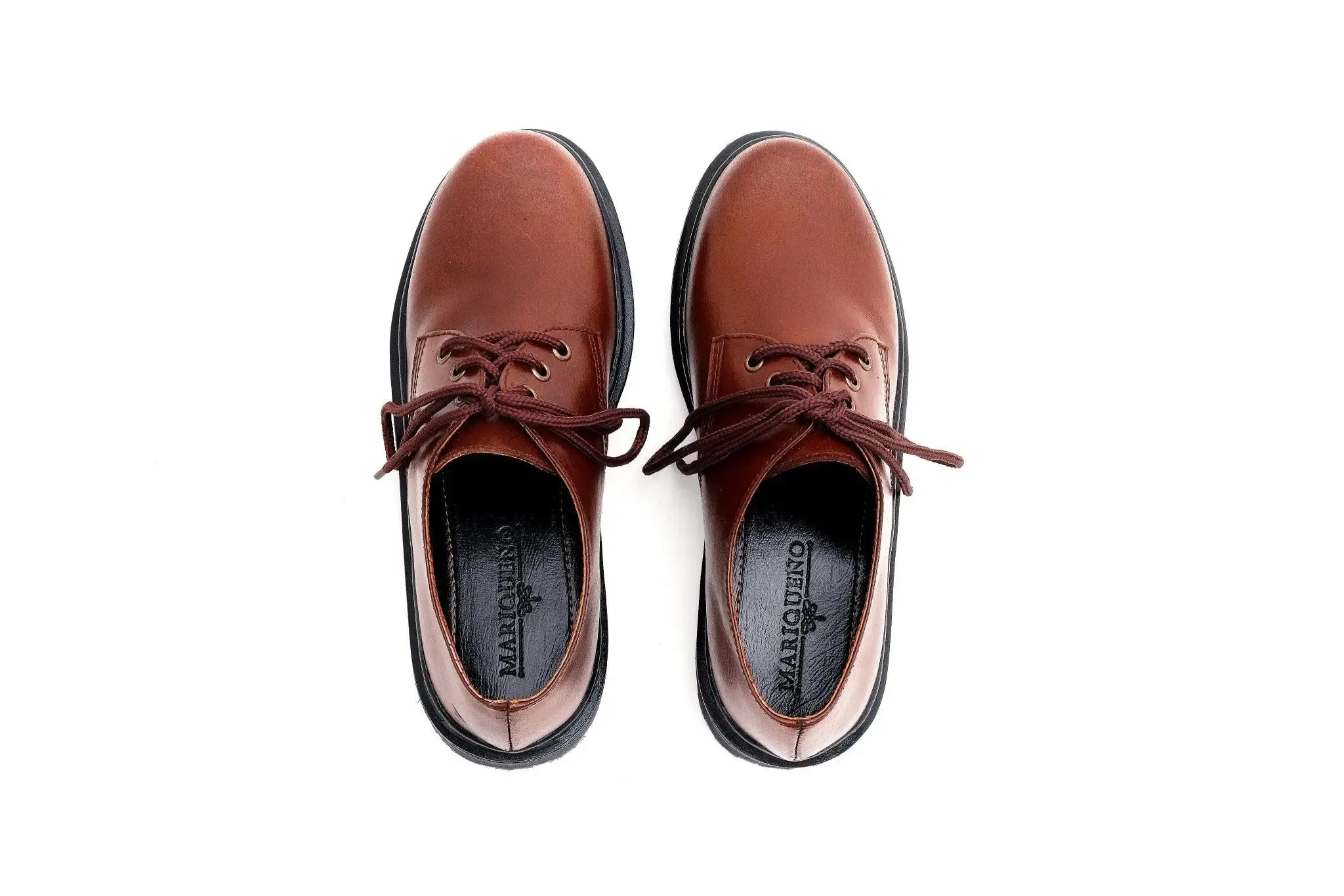 MARCELINO Low Cut Leather Riding Boots - Walnut