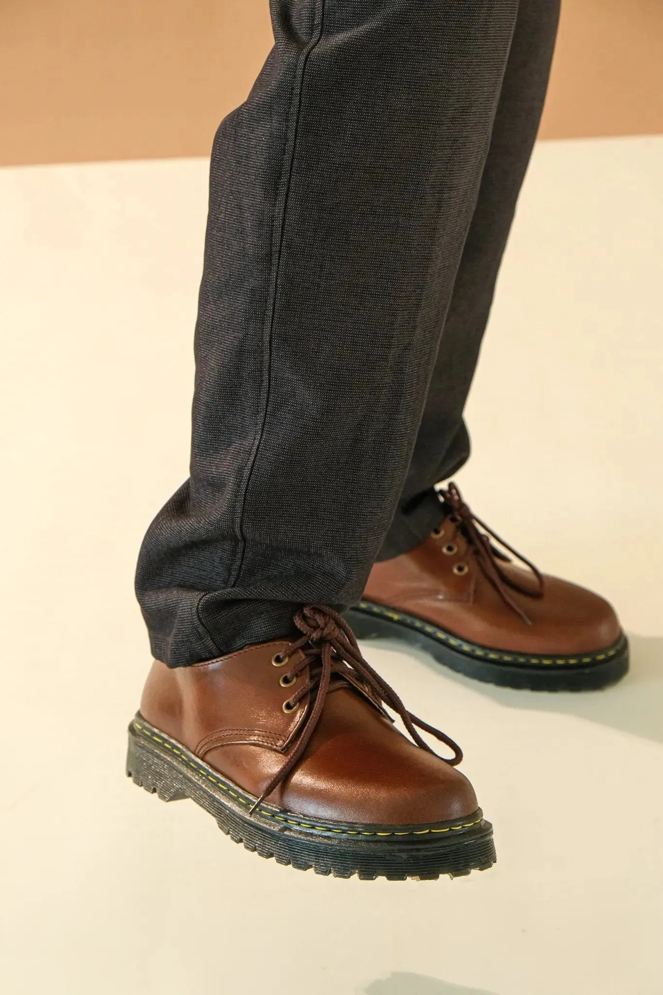 MARCELINO Low Cut Leather Riding Boots - Walnut