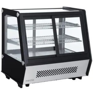 Marchia MDCC125 28" Pass-through Countertop Refrigerated Bakery Display Case with LED Lighting