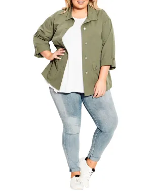 Marcia Utility Jacket | Olive Green