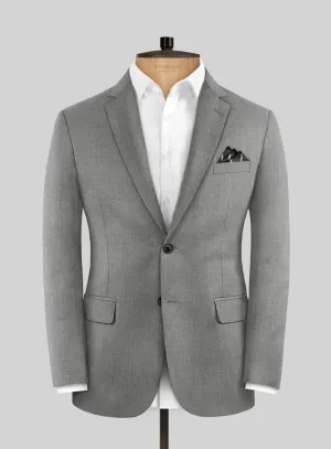 Marco Stretch Worsted Mid Gray Wool Jacket