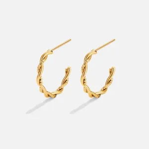 Maria Twisted Semi Hoop Earrings