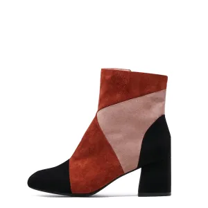 Marino Patchwork Suede Booties