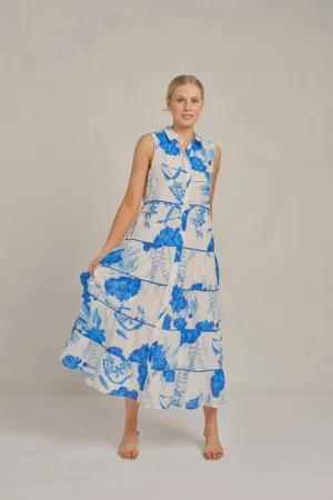 Marlow Sleeveless Dress - Blue Quartz