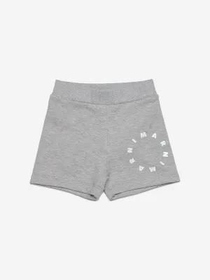 MARNI Baby Round Logo Shorts in Grey