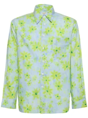 Marni   Flower print cotton poplin shirt 