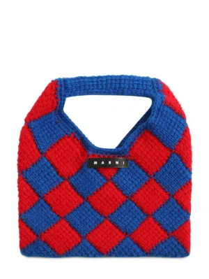 Marni Junior   Color block woven tote bag w/ logo 