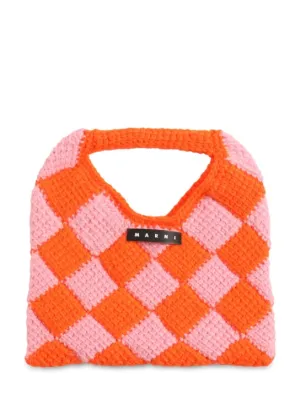 Marni Junior   Color block woven tote bag w/ logo 
