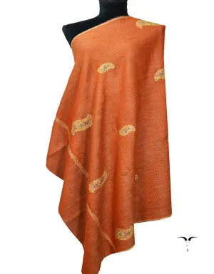 Maroon Embroidery Pashmina Shawl 7137