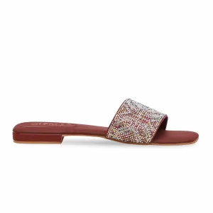 Maroon Fancy Slipper FN7834