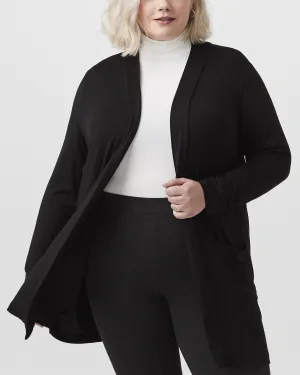 Marsali Jersey Open Cardigan | Black