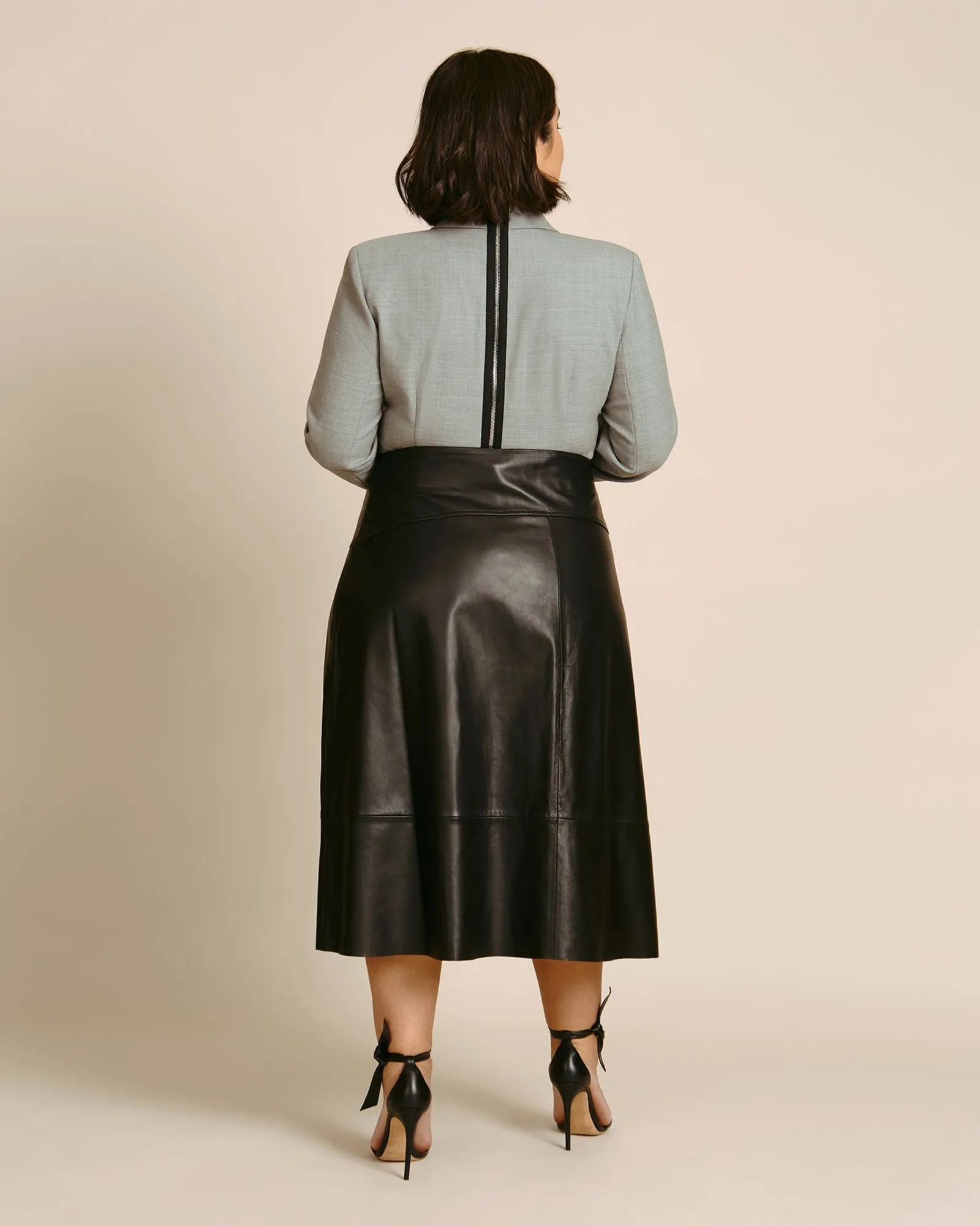 Maryse Blazer Bodysuit | Fumo Grey