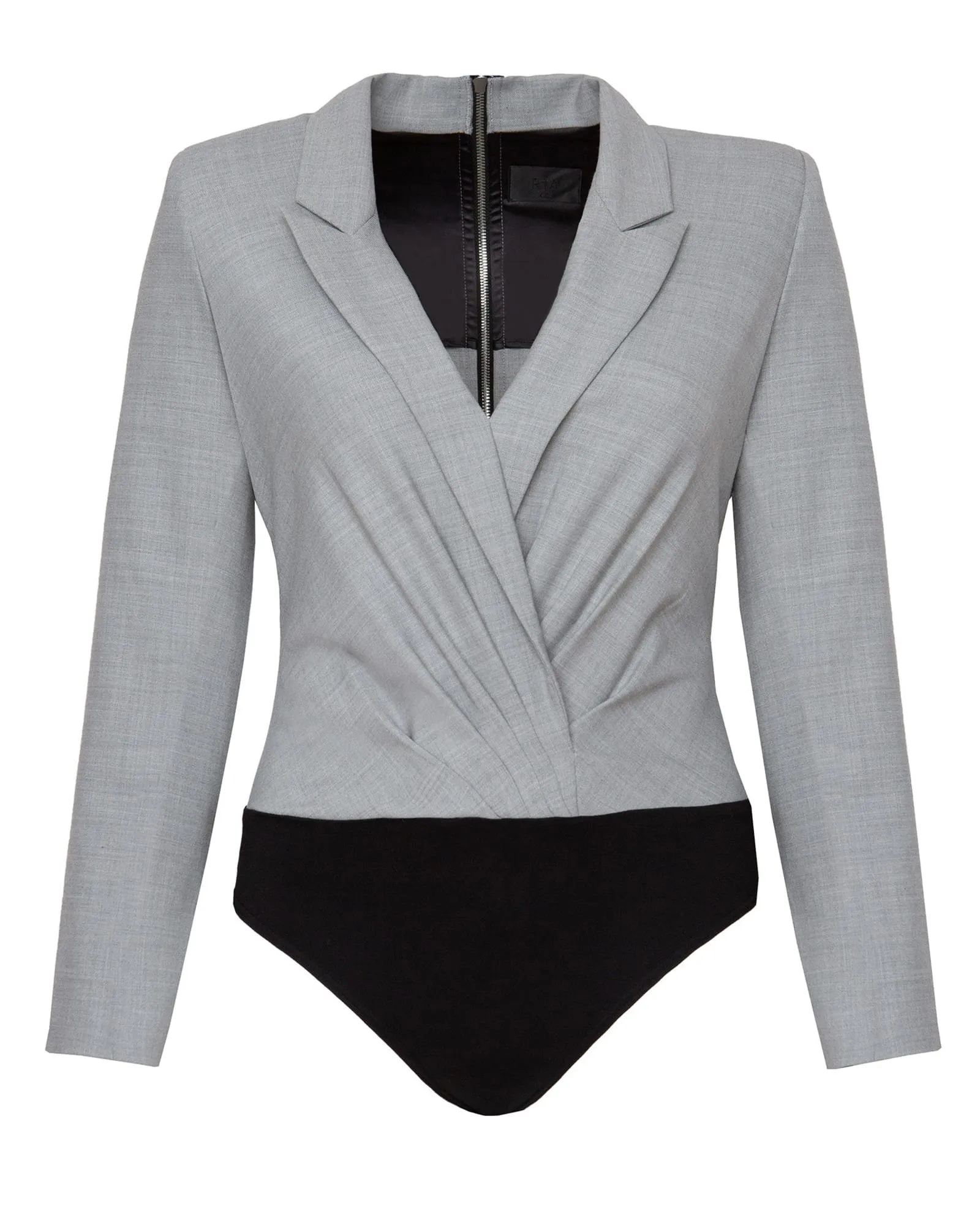 Maryse Blazer Bodysuit | Fumo Grey