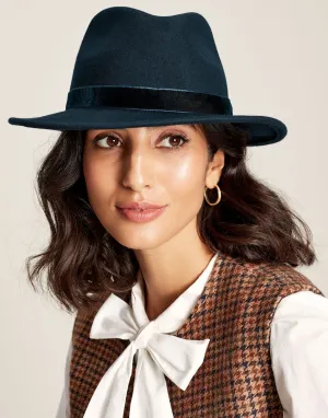 Maude Fedora Hat - Navy