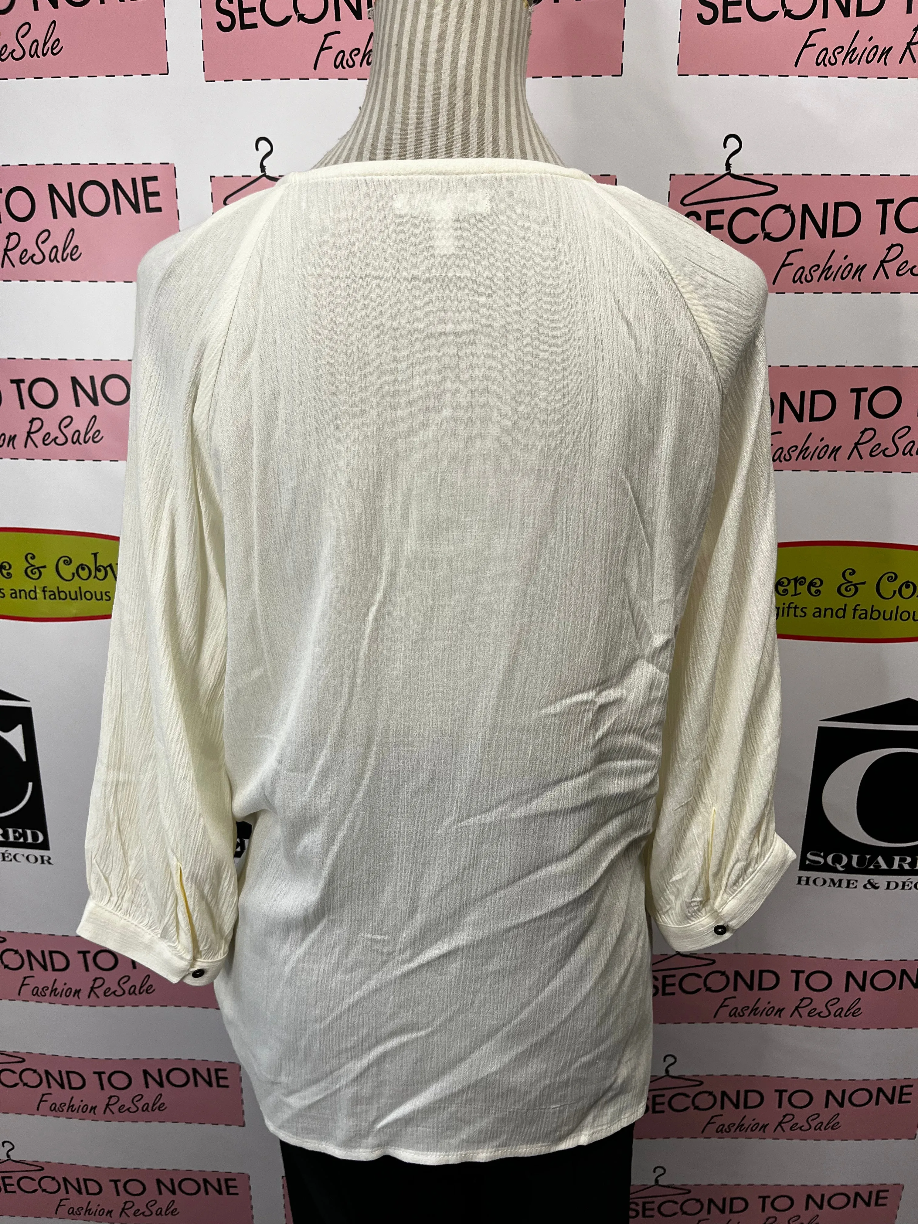 Maurices Cream Blouse (Size L)