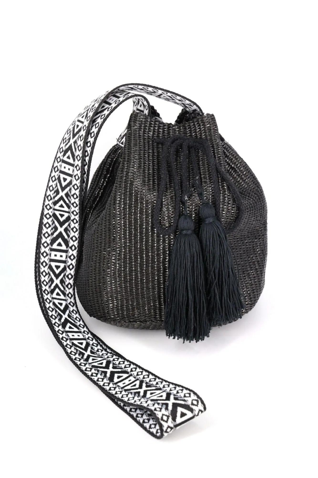 MB0238 Sol Multi Color Bucket Bag With Aztec Strap